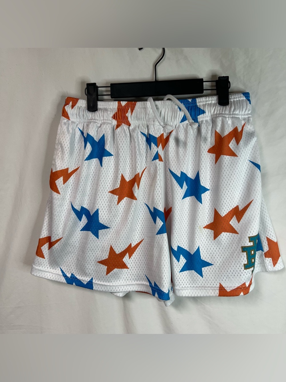 BAPE A Bathing Ape x Eric Emanuel Miami Basic Mesh Shorts Mens XL Stars White